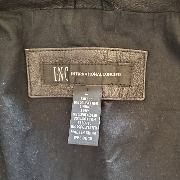 INC leather jacket- size L - Picture 5 of 10